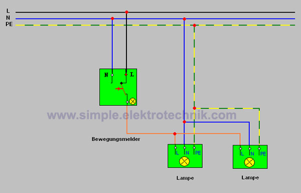 schaltung bewegungsmelder simple elektrotechnik